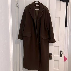 Calvin Klein Brown Wool Coat // Size 6